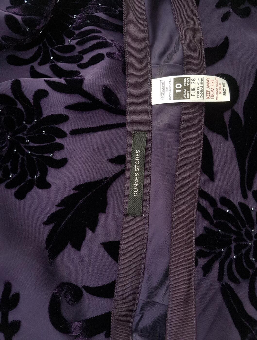 20190621_112057.jpg Dunnes stores Rozmiar 38 Kolor Fioletowy Spódnica Prosta i Ołówkowa Midi Materiał Jedwab