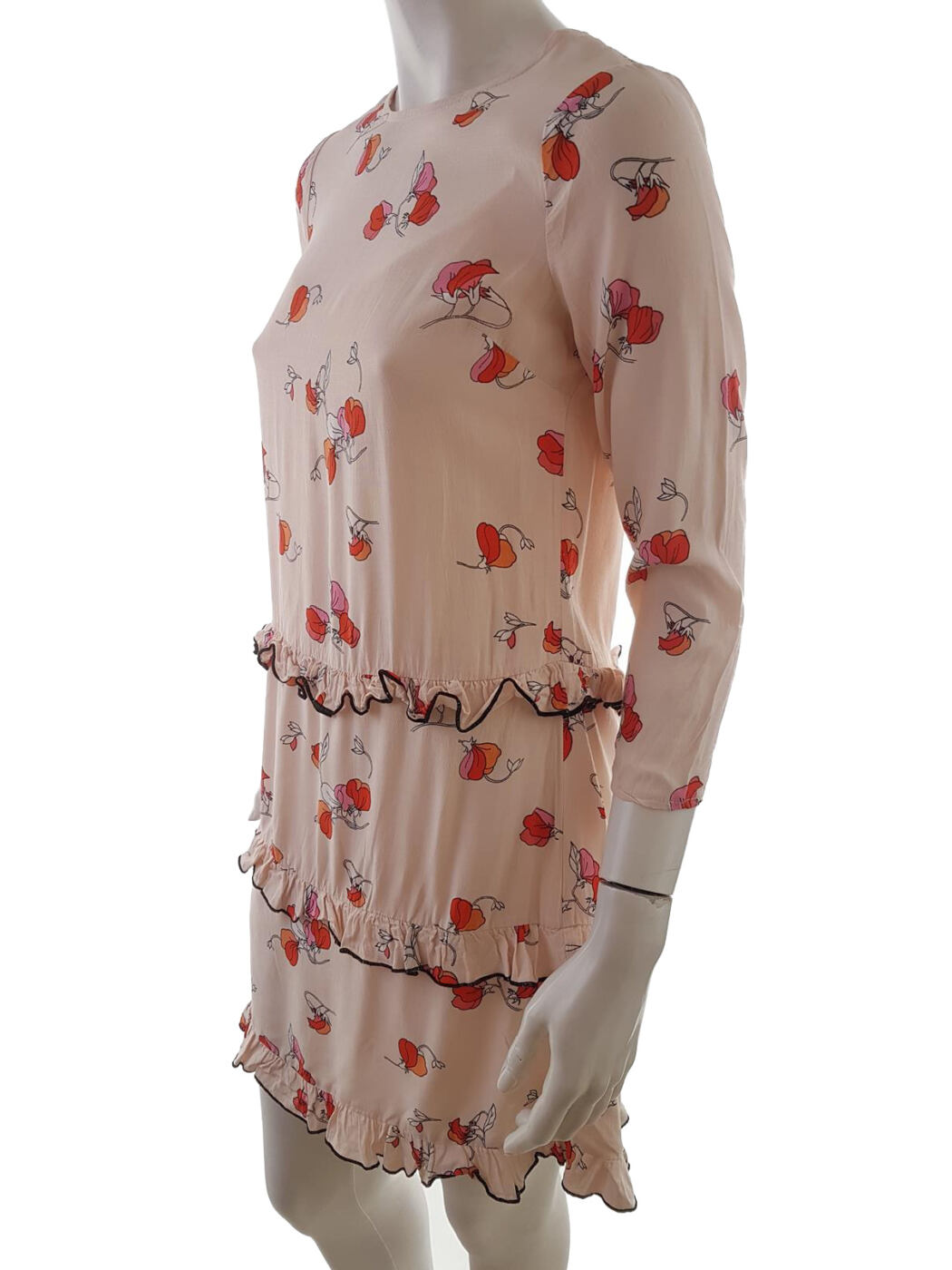 River island Rozmiar 34 Kolor Pastelowy Crew Neck Sukienka A-Line Rękaw 3/4 Do Kolan Materiał Wiskoza 100% River island Rozmiar 34 Kolor Pastelowy Crew Neck Sukienka A-Line Rękaw 3/4 Do Kolan Materiał Wiskoza 100%