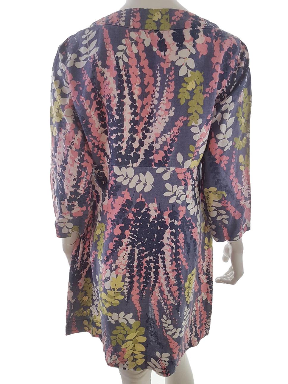 Boden Rozmiar 40 Kolor Fioletowy Split Crew Neck Sukienka Sheath Rękaw 3/4 Do Kolan Materiał Len 100% Boden Rozmiar 40 Kolor Fioletowy Split Crew Neck Sukienka Sheath Rękaw 3/4 Do Kolan Materiał Len 100%