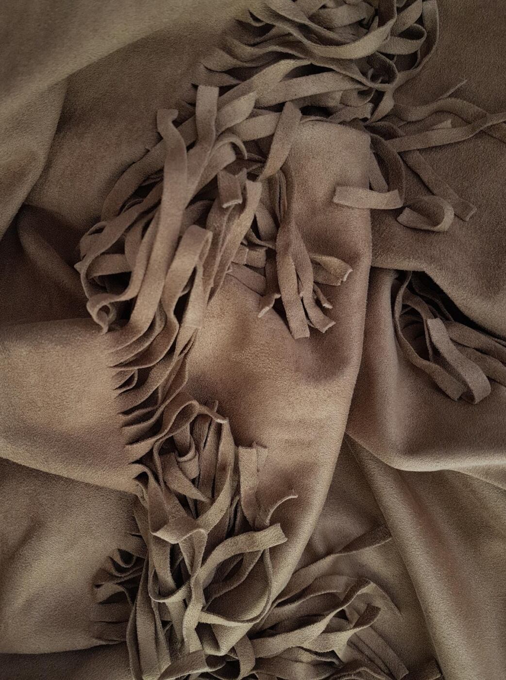 20190624_145447.jpg Dorothy perkins Rozmiar One size Kolor Brązowy W serek Peleryna Kardigan Bezrękawnik Cienka dzianina