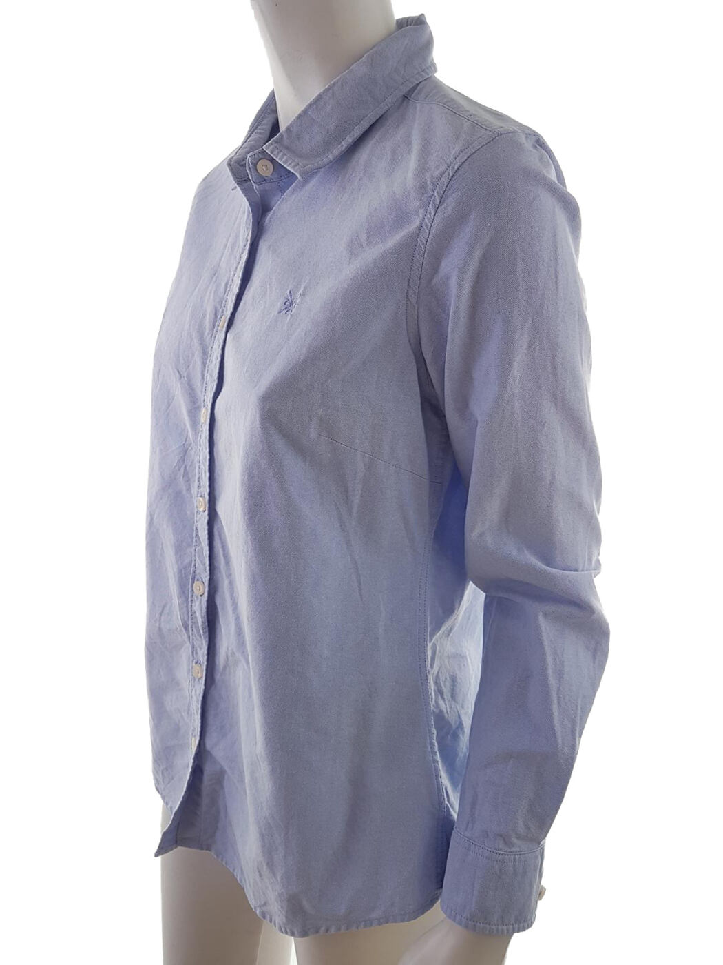 Crew Clothing Rozmiar 40 Kolor Niebieski Kołnierz Koszula Zapinana Bluzka Długi rękaw Materiał Bawełna 100%
