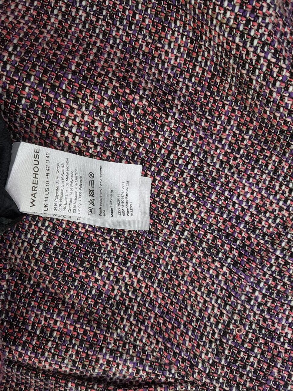 Warehouse Rozmiar 40 Okrągły dekolt Sukienka A-Line Bezrękawnik Do Kolan