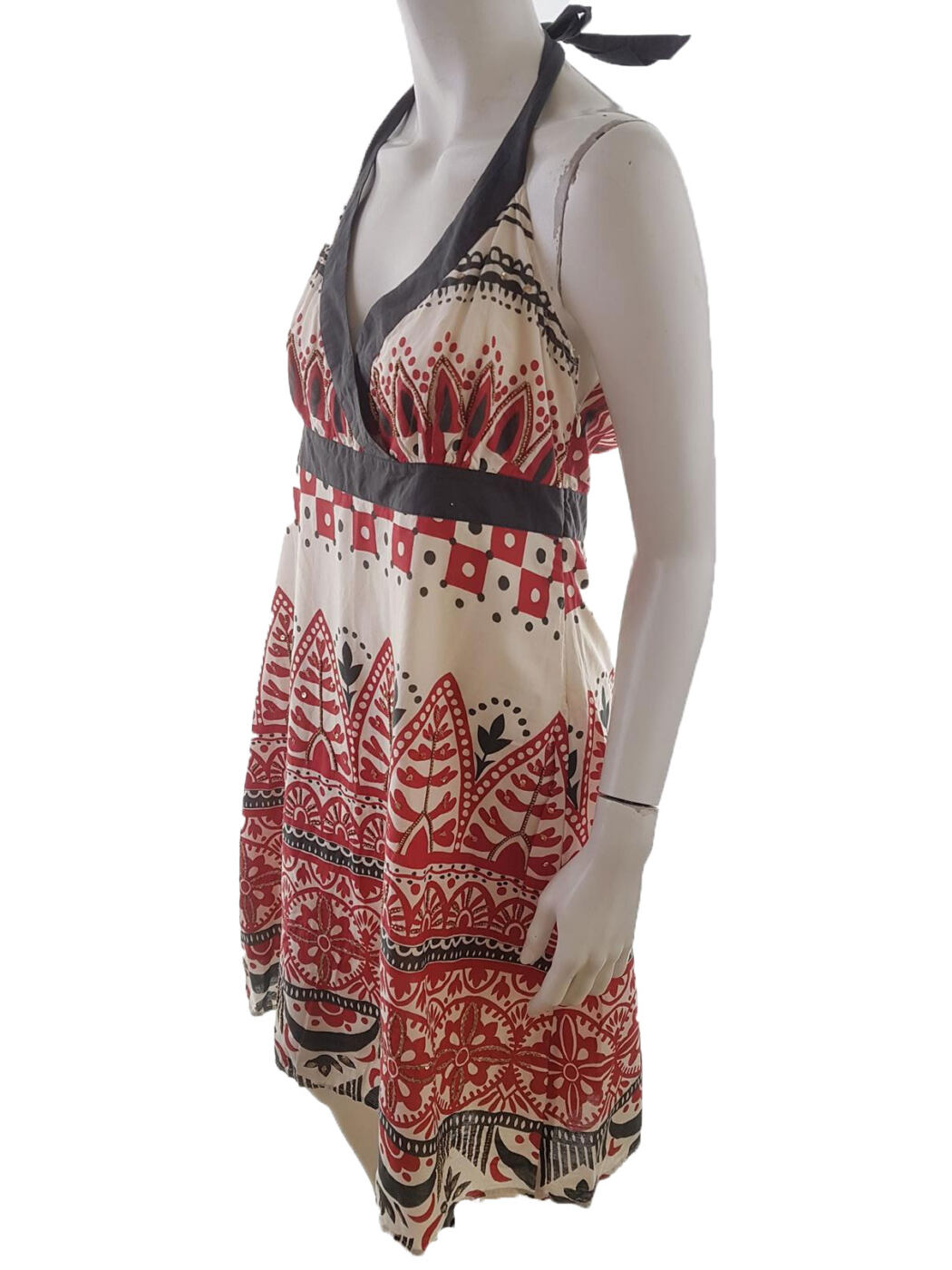 Special Edition Redherring Rozmiar 42 Kolor Biały Aztecka Halter Sukienka Letnia Bezrękawnik Do Kolan Materiał Bawełna 100% Special Edition Redherring Rozmiar 42 Kolor Biały Aztecka Halter Sukienka Letnia Bezrękawnik Do Kolan Materiał Bawełna 100%