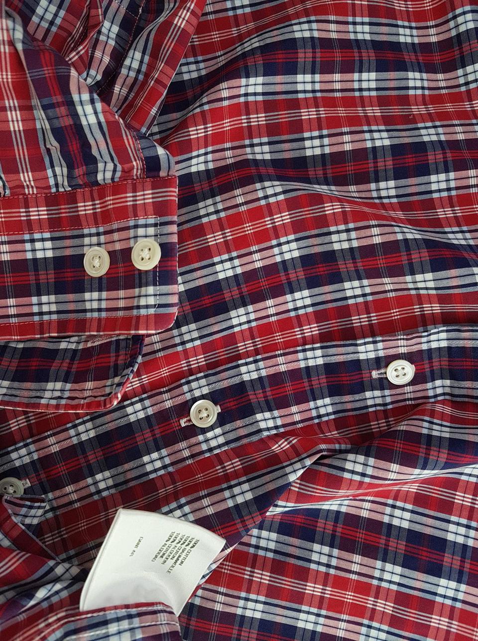 Gant Rozmiar L Kolor Czerwony Krata Kołnierz Męska Koszula Casual Długi rękaw Materiał Bawełna 100%