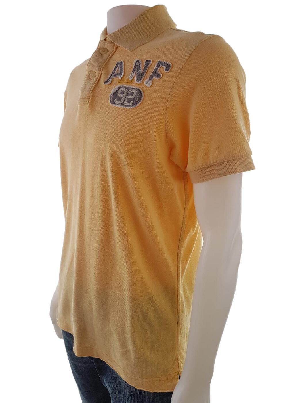 20190627_123406.jpg ABERCROMBIE & FITCH Rozmiar M Kolor Żółty Kołnierz Męska Koszula Polo Krótki rękaw Materiał Bawełna 100%