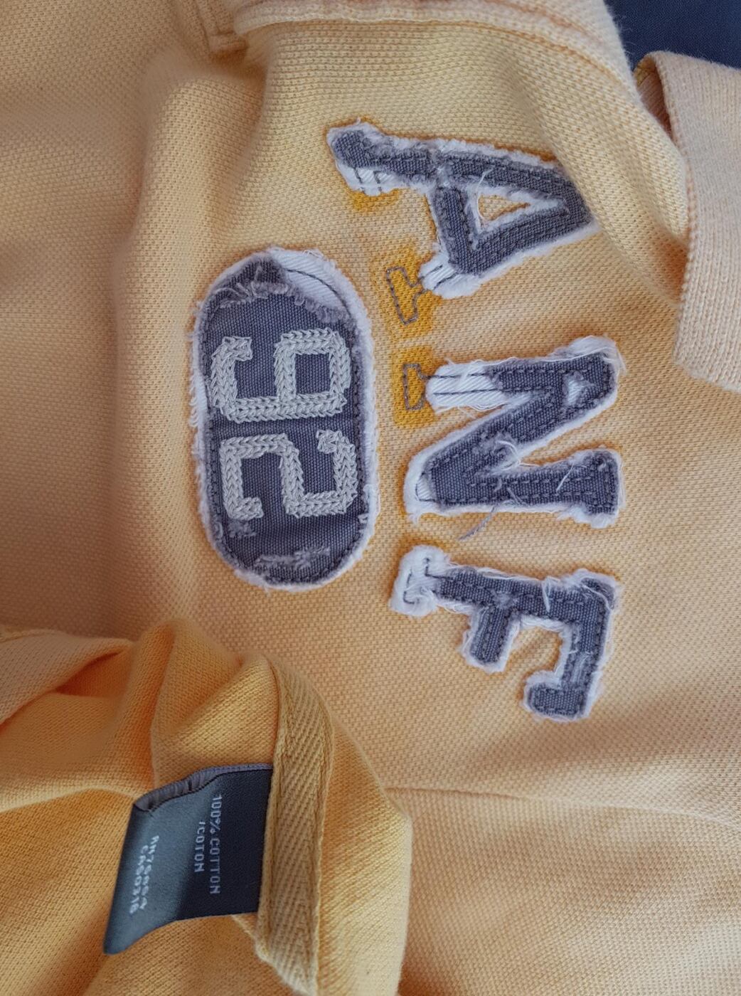 20190627_123506.jpg ABERCROMBIE & FITCH Rozmiar M Kolor Żółty Kołnierz Męska Koszula Polo Krótki rękaw Materiał Bawełna 100%