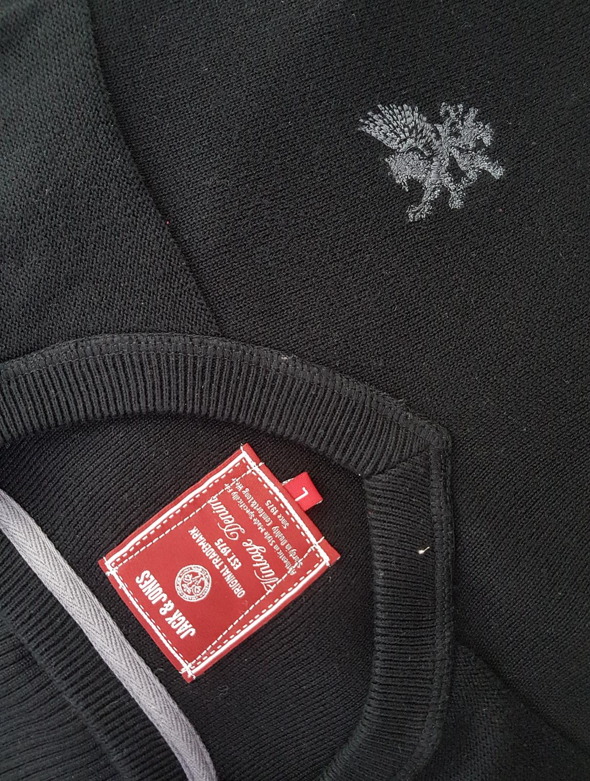 20190627_142308.jpg Jack & jones Rozmiar L Kolor Czarny Męski Sweter Długi rękaw Materiał Bawełna