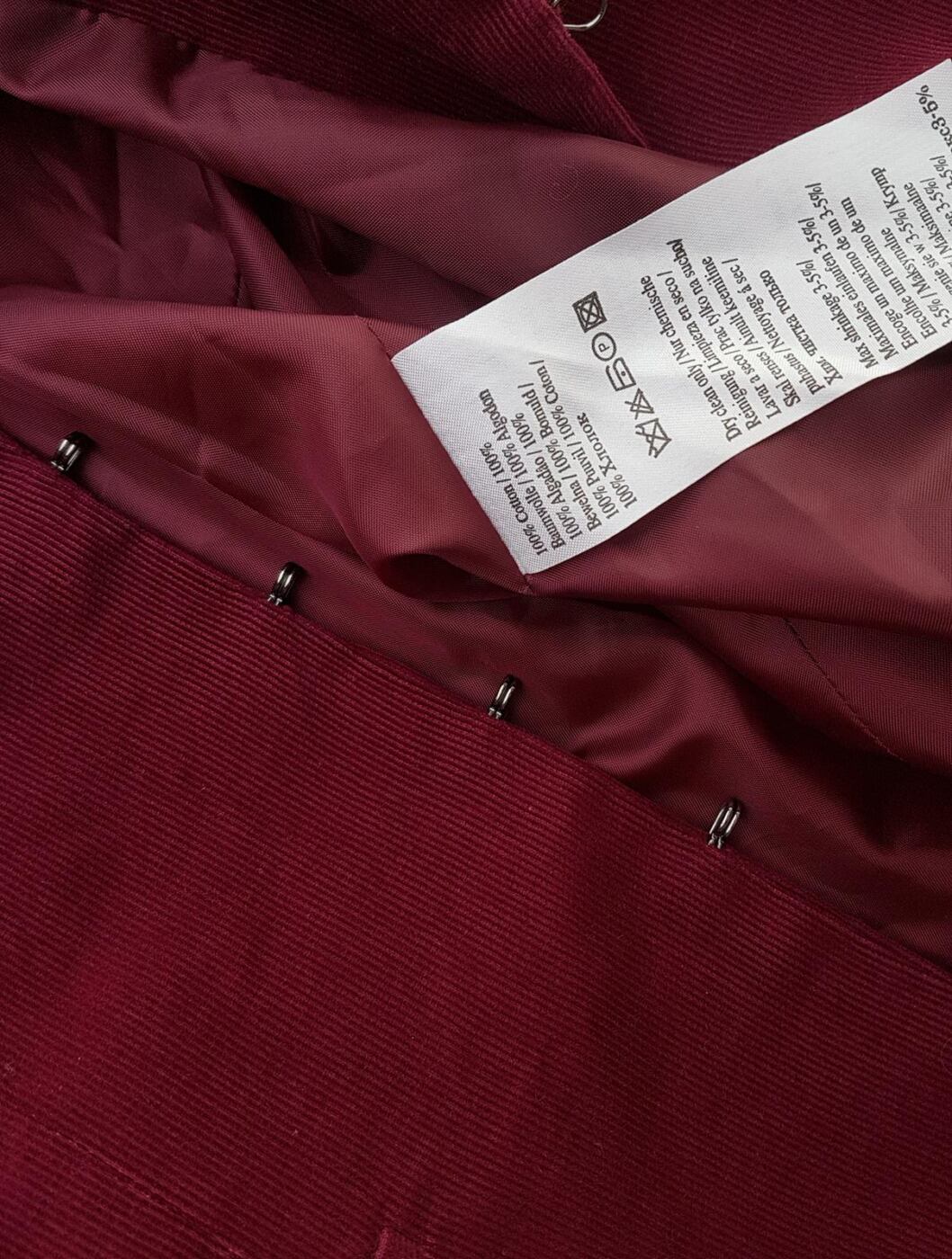 20190628_134124.jpg Vero moda Rozmiar 36 Kolor Bordowy Kołnierz Żakiet Haczyk Długi rękaw Materiał Bawełna 100%