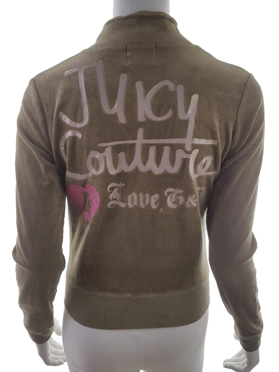 Juicy couture Rozmiar M Kolor Khaki Bluza na suwak Długi rękaw Materiał Bawełna Juicy couture Rozmiar M Kolor Khaki Bluza na suwak Długi rękaw Materiał Bawełna