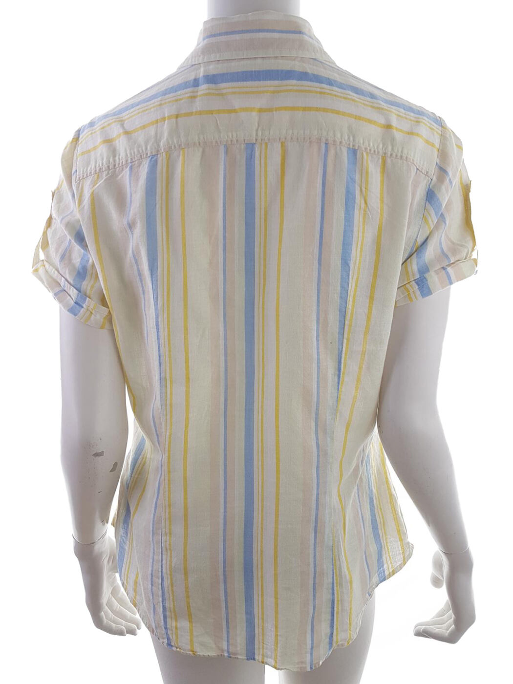20190628_135404.jpg Tommy hilfiger Rozmiar 36 Kolor Biały Pasy Kołnierz Koszula Zapinana Bluzka Krótki rękaw Materiał Bawełna 100%