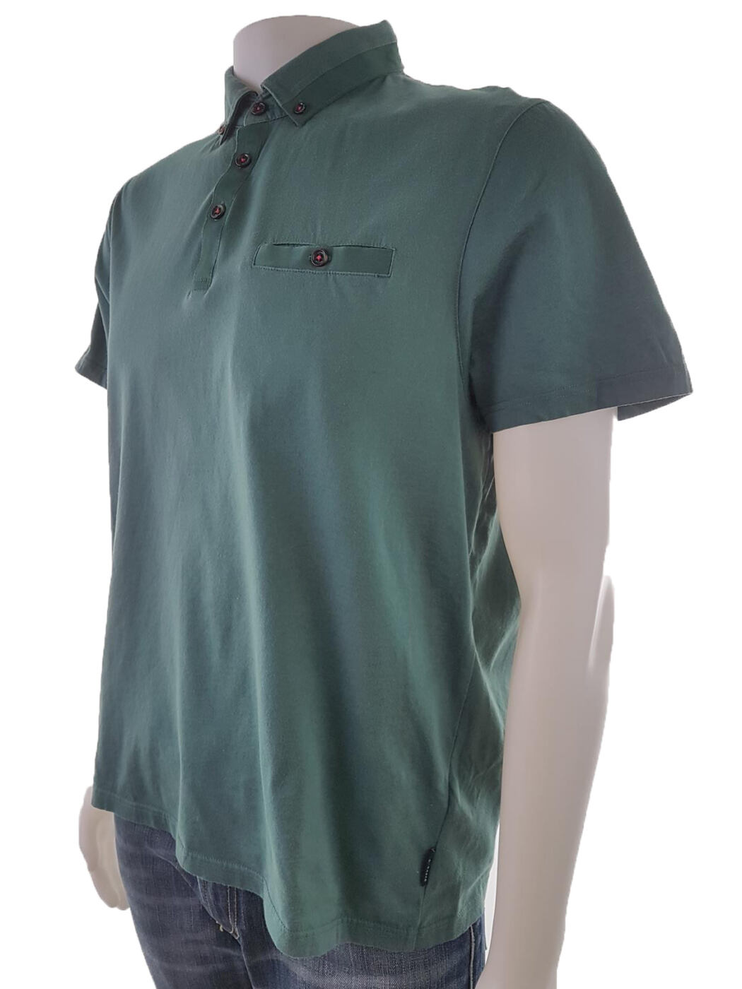 20190701_105121.jpg Ted Baker Rozmiar 5 (M) Kolor Zielony Kołnierz Męska Koszula Polo Krótki rękaw Materiał Bawełna 100%