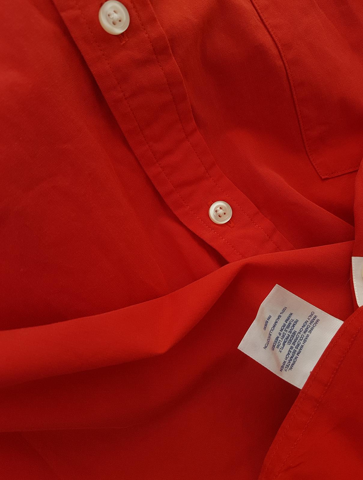 20190701_112313.jpg Rozmiar L Kolor Czerwony Kołnierz Męska Koszula Casual Krótki rękaw Materiał Bawełna 100%