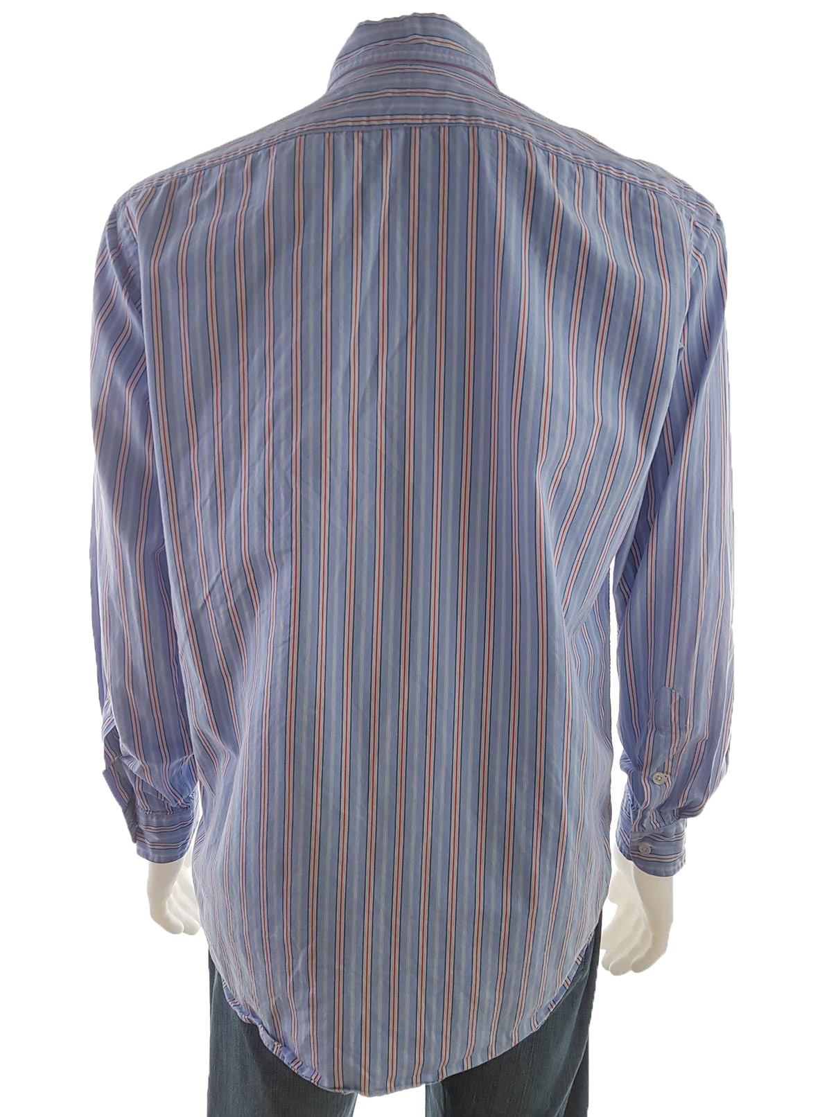 20190701_124326.jpg Polo Ralph Lauren Rozmiar M Kolor Niebieski Pasy Kołnierz Męska Koszula Casual Długi rękaw Materiał Bawełna 100%