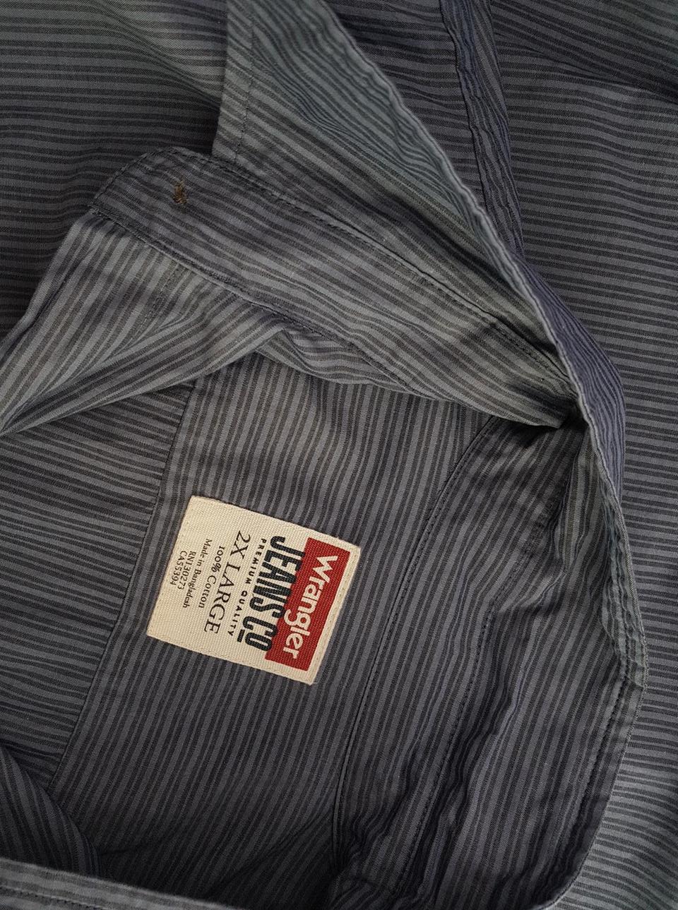 20190701_124758.jpg Wrangler Rozmiar XXL Kolor Szary Kołnierz Męska Koszula Casual Długi rękaw Materiał Bawełna 100%