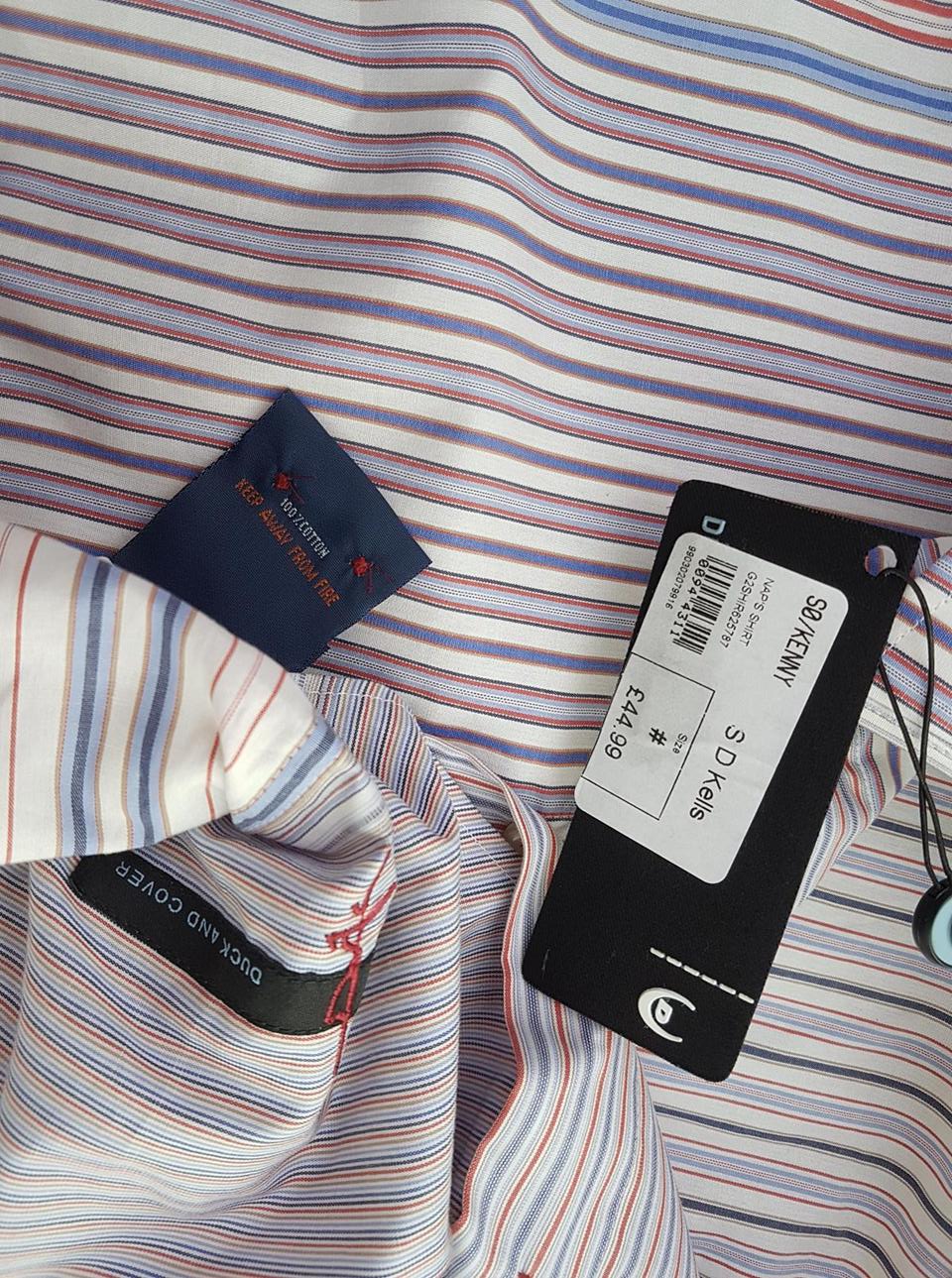 20190701_132737.jpg Duck and cover Rozmiar XL Kolor Fioletowy Kołnierz Męska Koszula Casual Długi rękaw Materiał Bawełna 100%