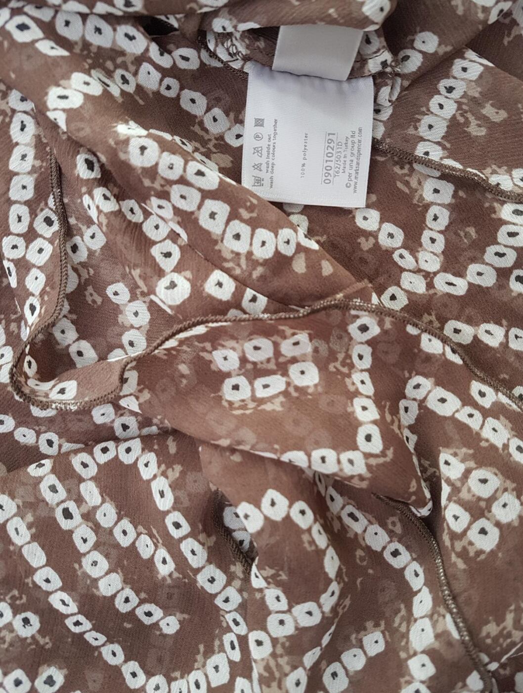 Rozmiar 16 (44) Kolor Brązowy Dekolt Serce Bluzka Bezrękawnik