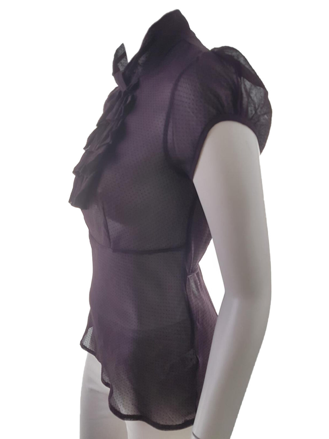 20190702_141823.jpg Dunnes Rozmiar 10 (38) Kolor Fioletowy Halter Bluzka Krótki rękaw