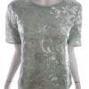 Vero moda Rozmiar M Kolor Zielony Roślinny Liście Crew Neck Bluzka Krótki rękaw