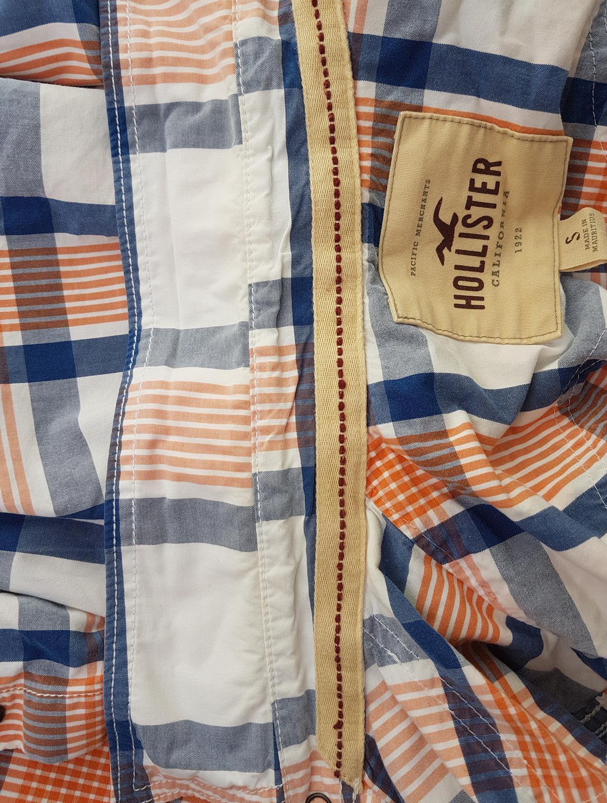 20190703_103055.jpg Hollister Rozmiar S Kolor Czerwony Krata Kołnierz Męska Koszula Casual Długi rękaw Materiał Bawełna 100%