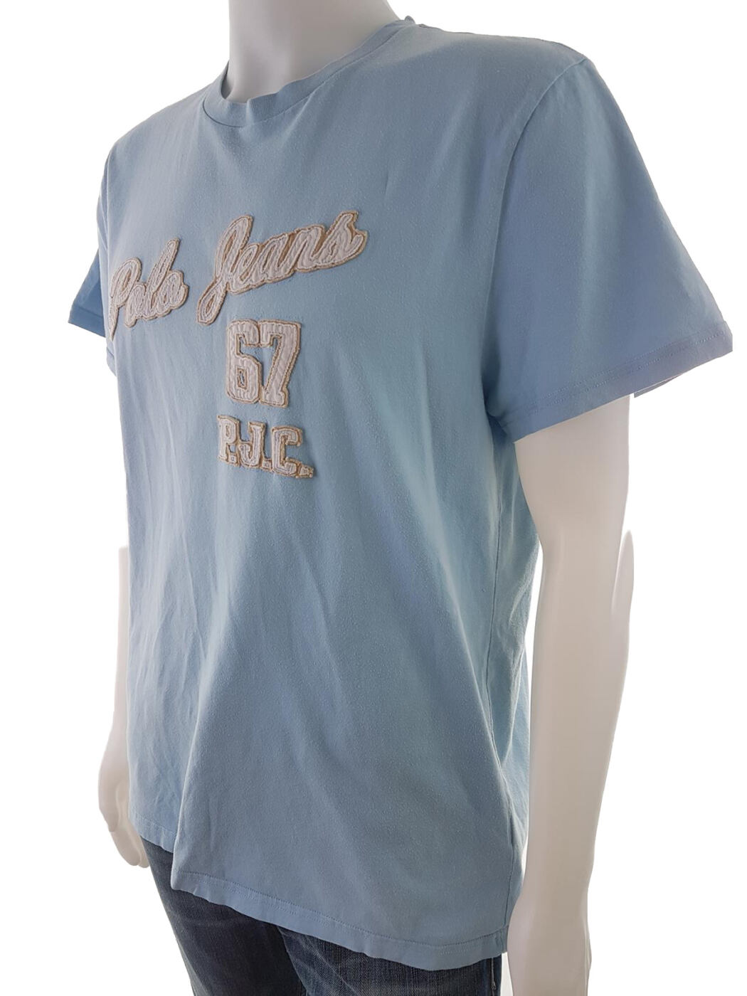 20190703_110217.jpg Ralph Lauren Rozmiar L Kolor Niebieski Męski T-Shirt Krótki rękaw Materiał Bawełna 100%