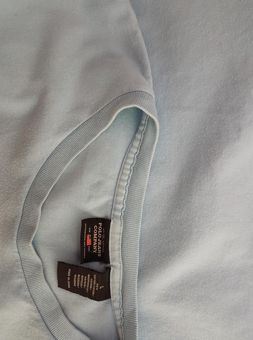 20190703_110247.jpg Ralph Lauren Rozmiar L Kolor Niebieski Męski T-Shirt Krótki rękaw Materiał Bawełna 100%