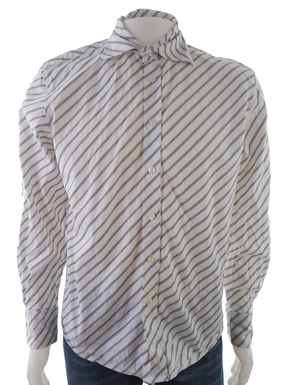 BEN SHERMAN Rozmiar S Kolor Kremowy Kołnierz Męska Koszula Casual Długi rękaw Materiał Bawełna 100%