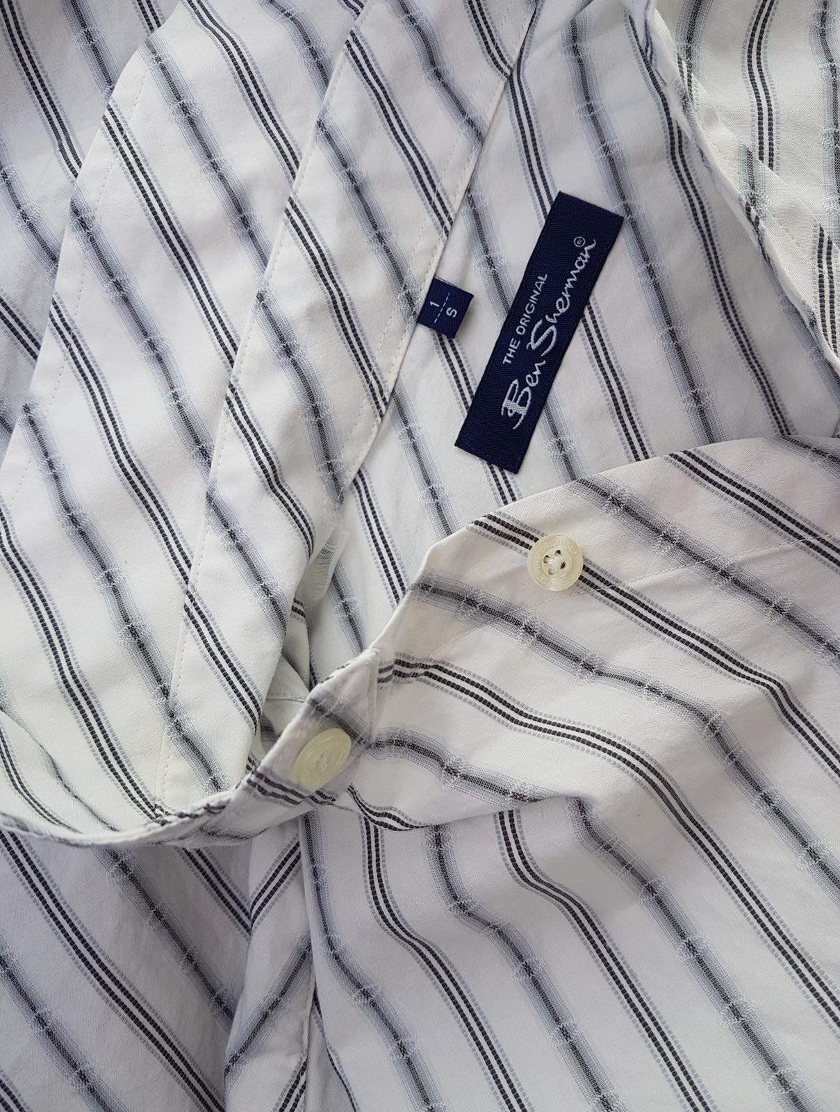 20190703_110847.jpg BEN SHERMAN Rozmiar S Kolor Kremowy Kołnierz Męska Koszula Casual Długi rękaw Materiał Bawełna 100%
