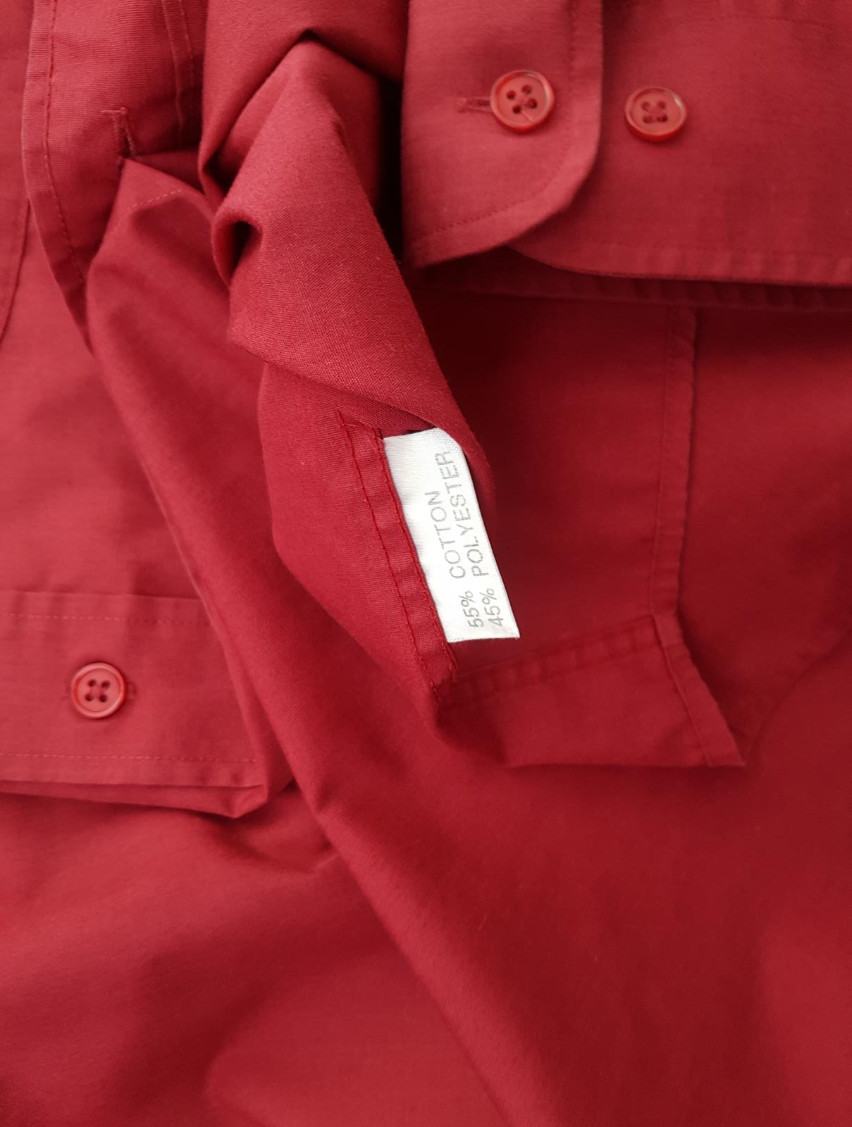 20190703_123652.jpg Remus Uomo Rozmiar XL Kolor Bordowy Kołnierz Męska Koszula Elegancka Długi rękaw Materiał Bawełna