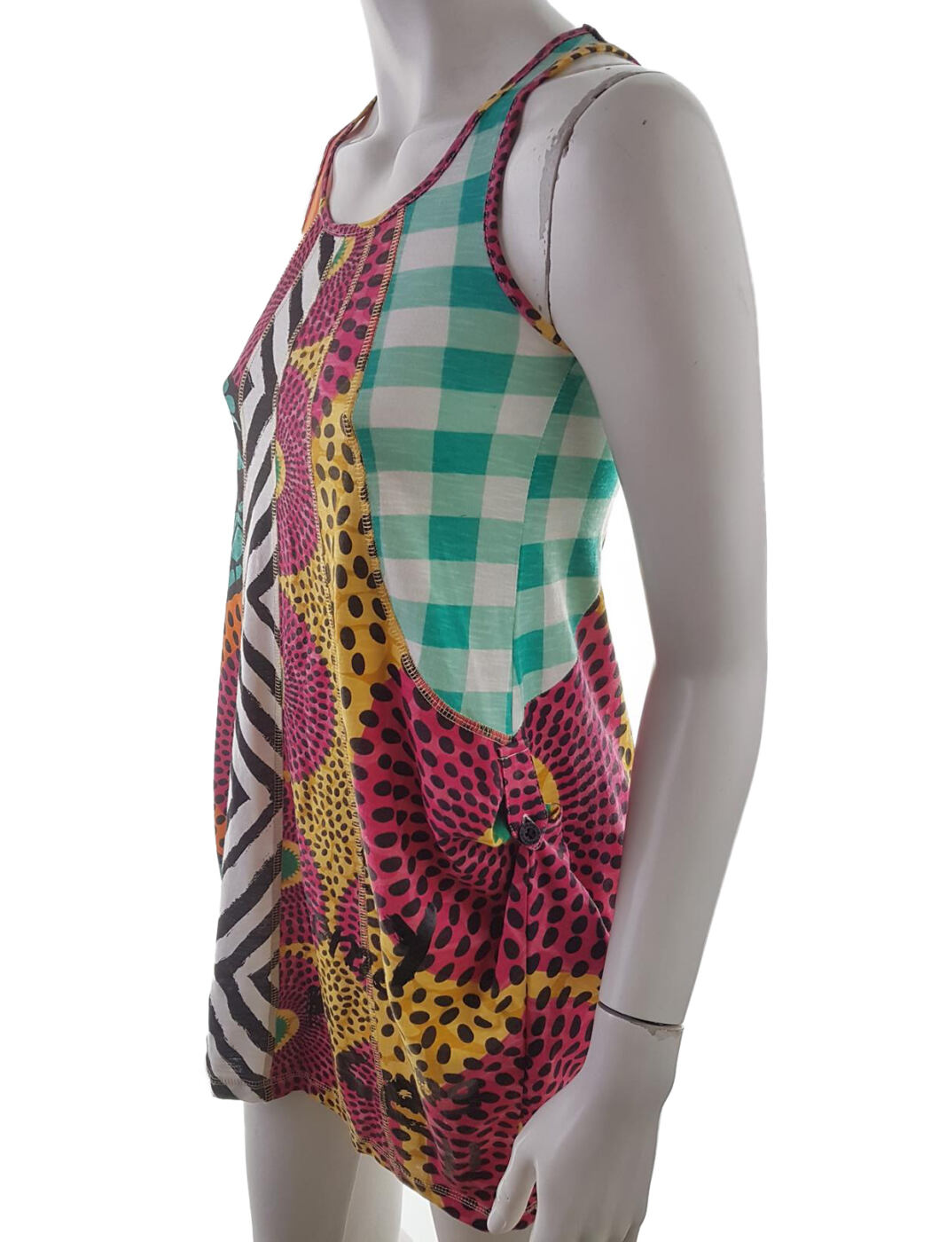 DESIGUAL Rozmiar 11/12 lat Kolor Różowy Okrągły dekolt Sukienka Mini Bezrękawnik Krótka Materiał Bawełna 100%