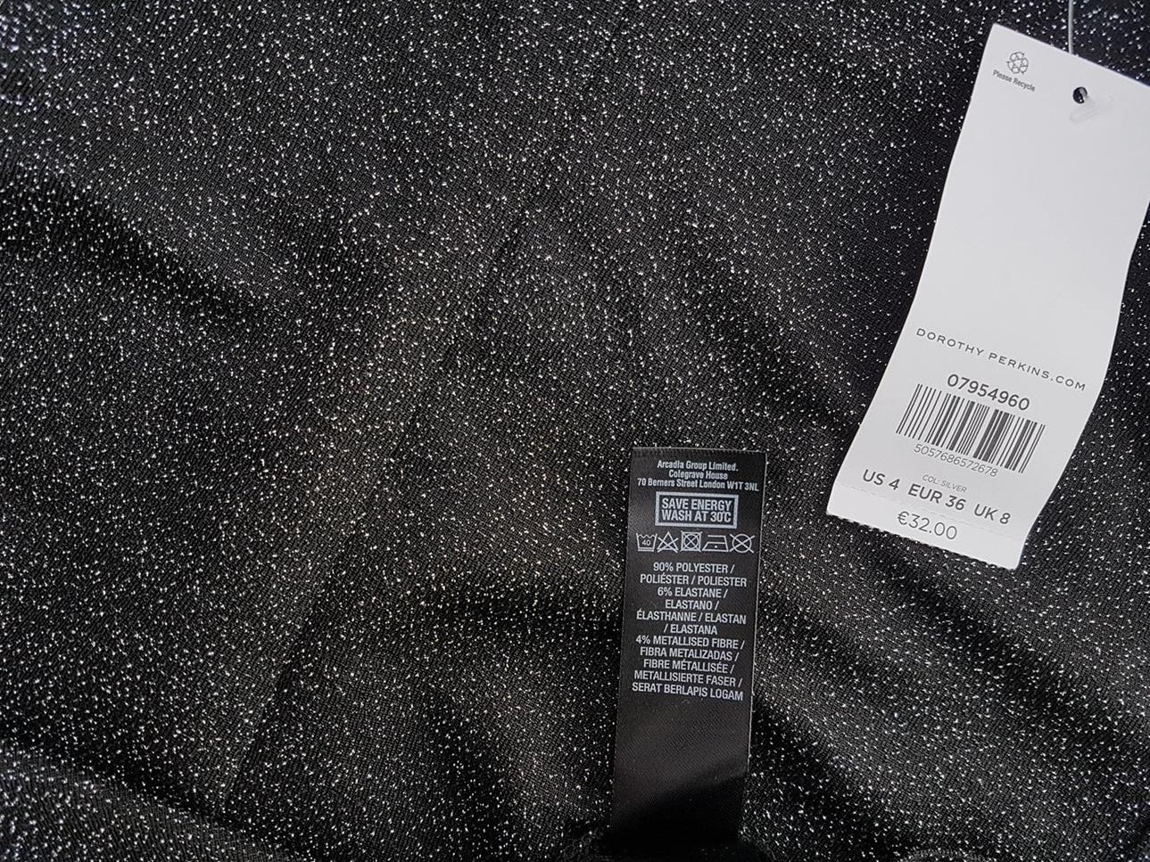 Dorothy perkins Rozmiar 36 Kolor Czarny Okrągły dekolt Sukienka Sheath Krótki rękaw Do Kolan Dorothy perkins Rozmiar 36 Kolor Czarny Okrągły dekolt Sukienka Sheath Krótki rękaw Do Kolan