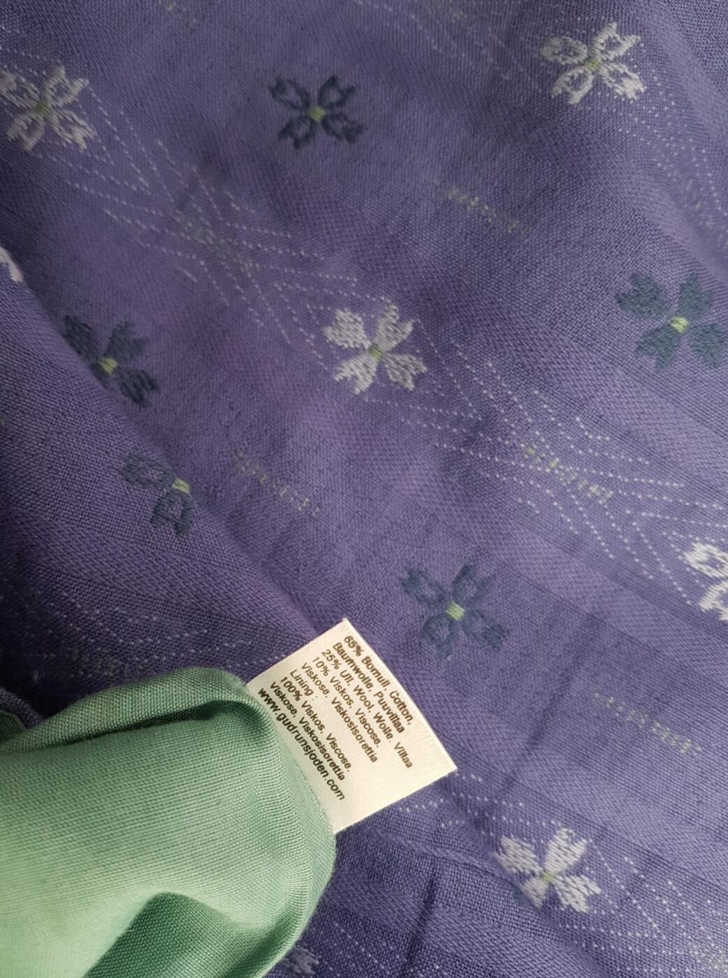 Gudrun Sjödén Rozmiar 44 Kolor Niebieski Spódnica Prosta i Ołówkowa Midi Materiał Bawełna