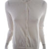 Tommy hilfiger Rozmiar M Kolor Kremowy Crew Neck Bluzka Zapinana Rękaw 3/4 Materiał Bawełna