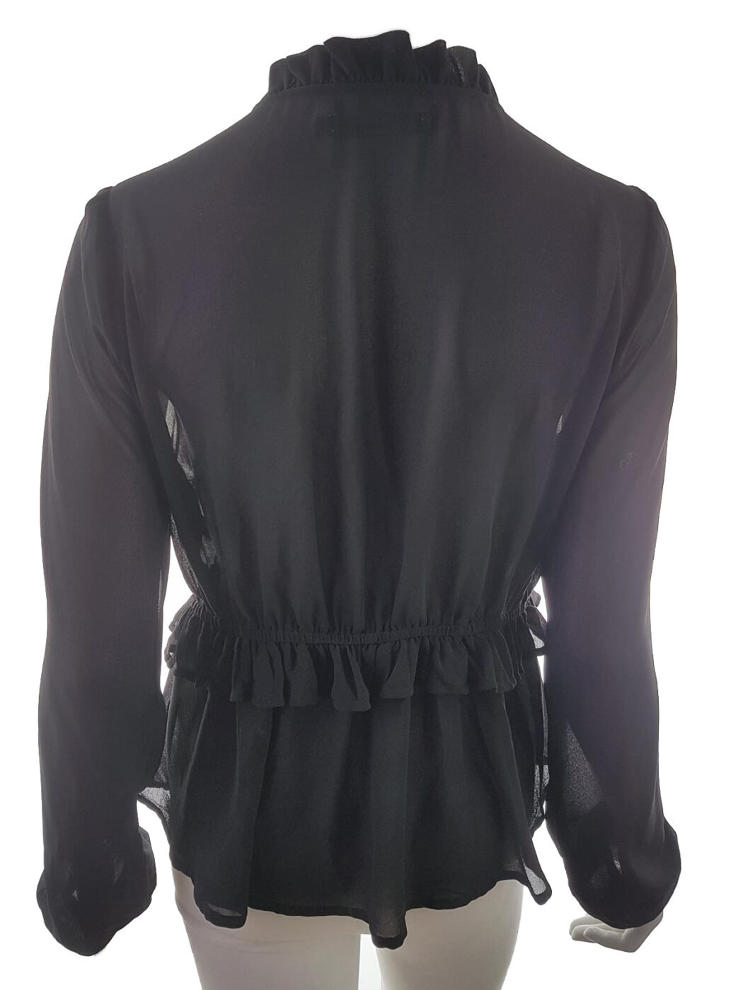 20190710_143948.jpg BIK BOK Rozmiar M Kolor Czarny Keyhole Crew Neck Bluzka Peplum Długi rękaw