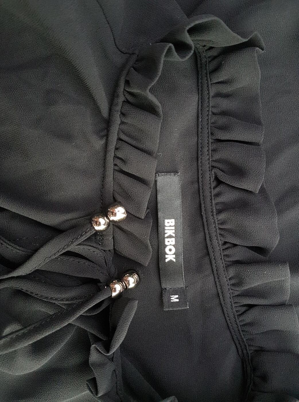 20190710_144012.jpg BIK BOK Rozmiar M Kolor Czarny Keyhole Crew Neck Bluzka Peplum Długi rękaw