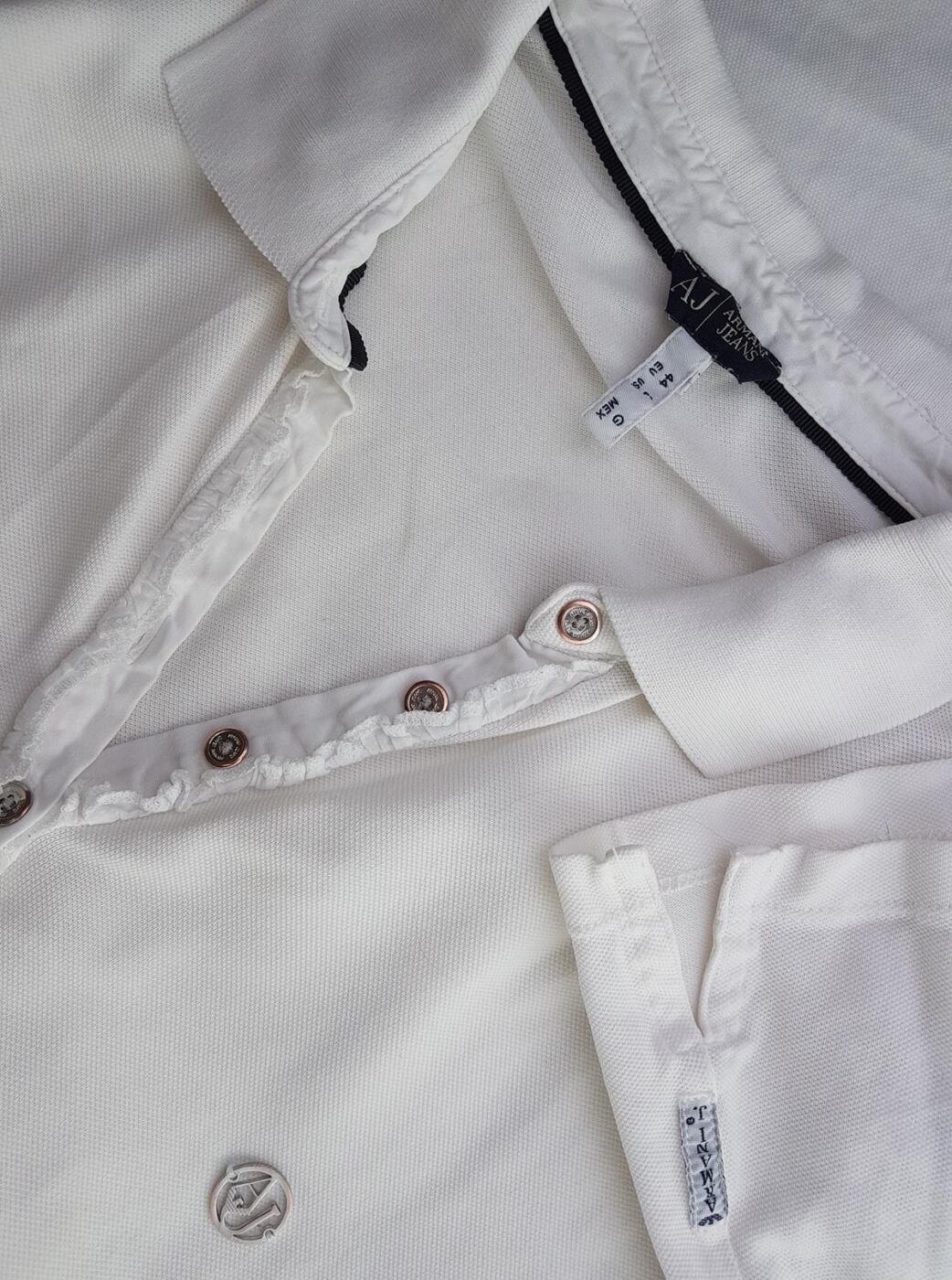 20190711_140029.jpg ARMANI JEANS Rozmiar 44 Kolor Biały Kołnierz Koszulka Polo Krótki rękaw Materiał Bawełna