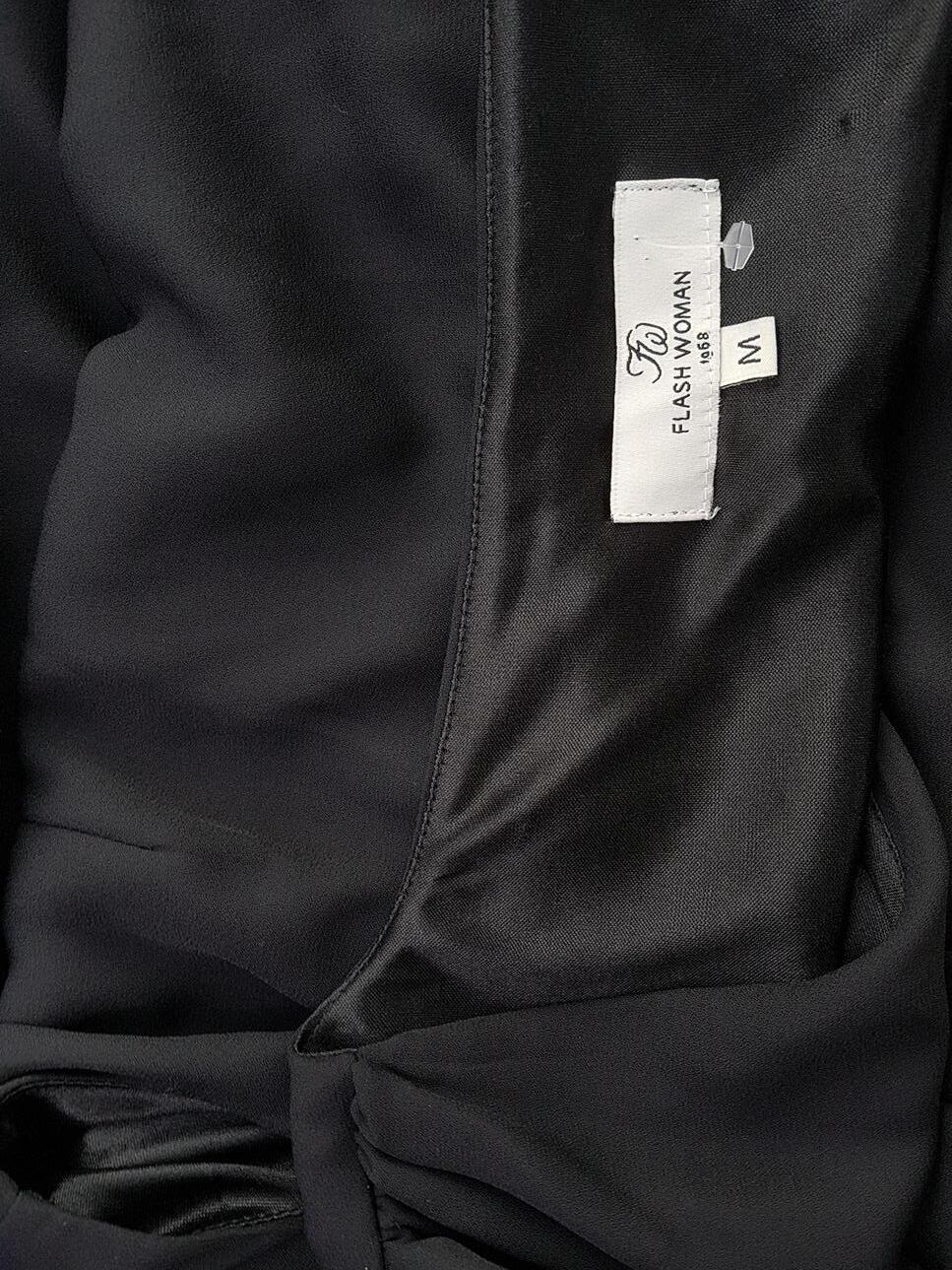 Flash Woman Rozmiar M Kolor Czarny W serek Sukienka Prostokątna Bezrękawnik Midi Flash Woman Rozmiar M Kolor Czarny W serek Sukienka Prostokątna Bezrękawnik Midi