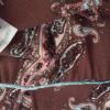 BZR Rozmiar 38 Kolor Brązowy Paisley Keyhole Crew Neck Bluzka Krótki rękaw Materiał Wiskoza 100%