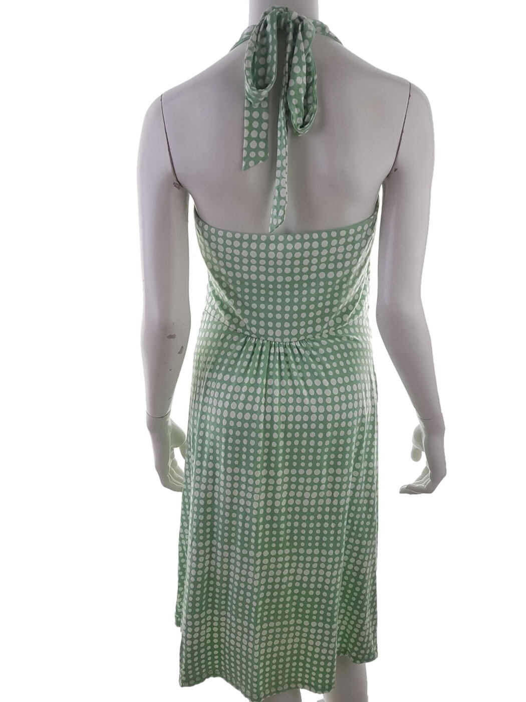 Boden Rozmiar 14 (42) Kolor Zielony Grochy Halter Sukienka Letnia Bezrękawnik Midi Materiał Wiskoza Boden Rozmiar 14 (42) Kolor Zielony Grochy Halter Sukienka Letnia Bezrękawnik Midi Materiał Wiskoza
