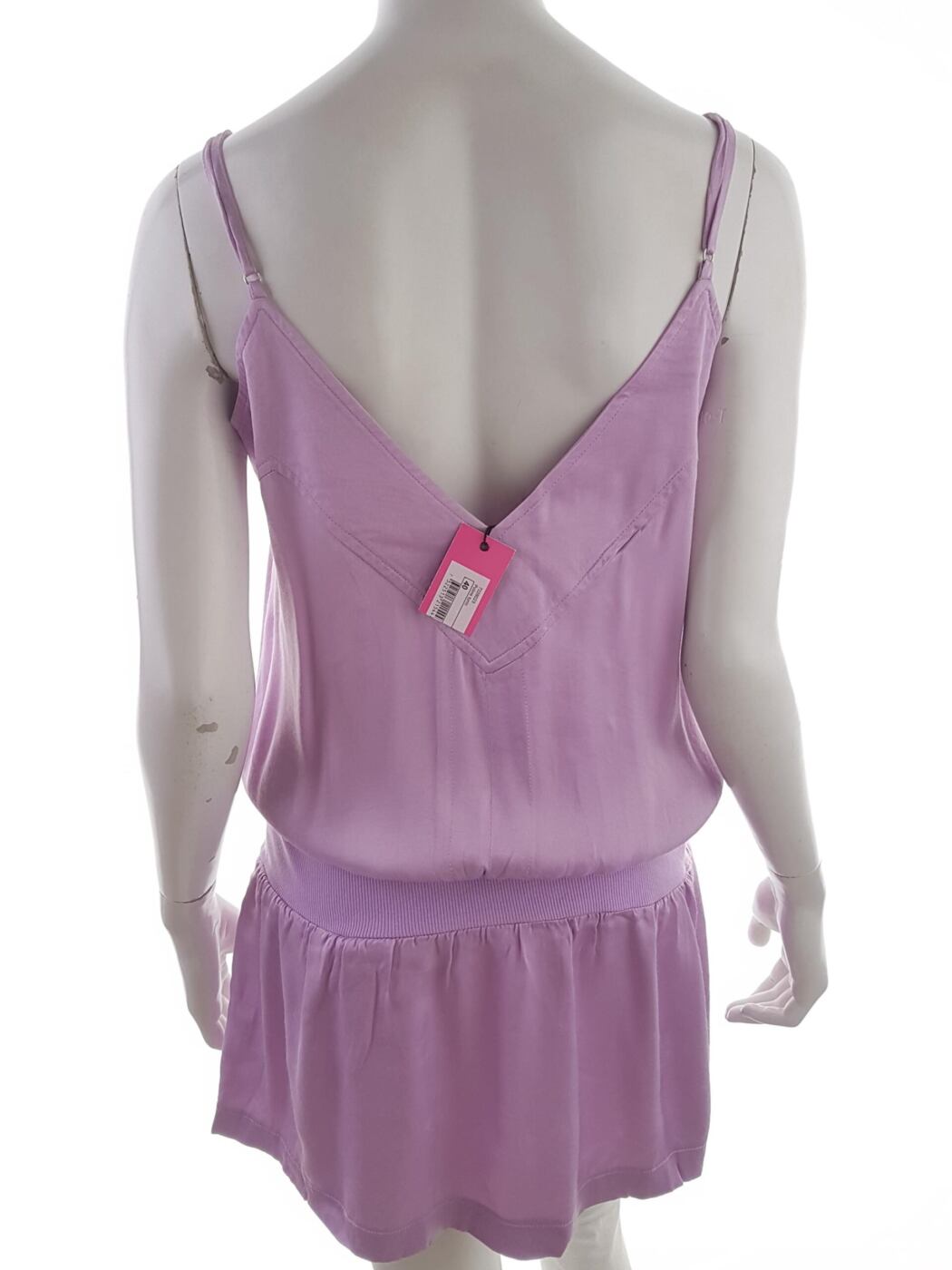 ZOUL Rozmiar 40 Kolor Fioletowy Odkryte Ramiona Sukienka Blouson Bezrękawnik Do Kolan Materiał Wiskoza 100% ZOUL Rozmiar 40 Kolor Fioletowy Odkryte Ramiona Sukienka Blouson Bezrękawnik Do Kolan Materiał Wiskoza 100%
