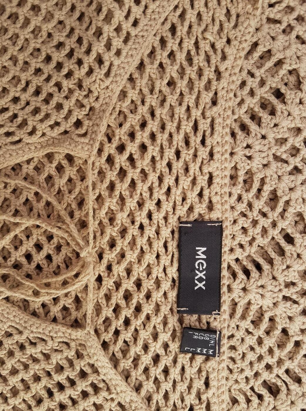 20190716_120803.jpg Mexx Rozmiar M Kolor Beżowy Keyhole Crew Neck Bluzka z otwartą dzianiną Długi rękaw Materiał Bawełna