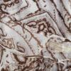 Cream Rozmiar 42 Kolor Biały Damask Paisley Keyhole Crew Neck Bluzka Krótki rękaw Materiał Wiskoza 100%
