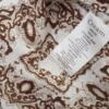 Cream Rozmiar 42 Kolor Biały Damask Paisley Keyhole Crew Neck Bluzka Krótki rękaw Materiał Wiskoza 100%