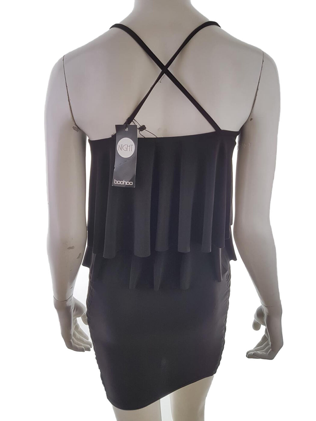 Boohoo Rozmiar 36 Kolor Czarny Keyhole Crew Neck Sukienka Bodycon Bezrękawnik Krótka Boohoo Rozmiar 36 Kolor Czarny Keyhole Crew Neck Sukienka Bodycon Bezrękawnik Krótka