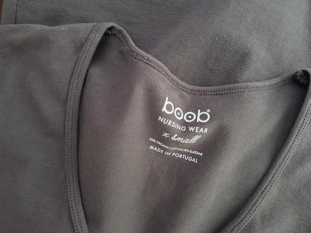Boob Rozmiar XS Kolor Szary Okrągły dekolt Tunika Bluzka Krótki rękaw Materiał Organiczna Bawełna Boob Rozmiar XS Kolor Szary Okrągły dekolt Tunika Bluzka Krótki rękaw Materiał Organiczna Bawełna