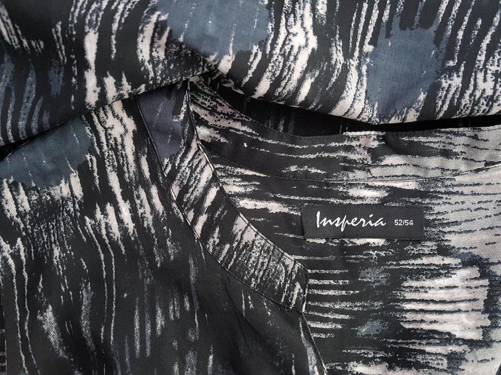 INSPERIA Rozmiar 52/54 Kolor Czarny Split Crew Neck Sukienka Prostokątna Bezrękawnik Do Kolan INSPERIA Rozmiar 52/54 Kolor Czarny Split Crew Neck Sukienka Prostokątna Bezrękawnik Do Kolan