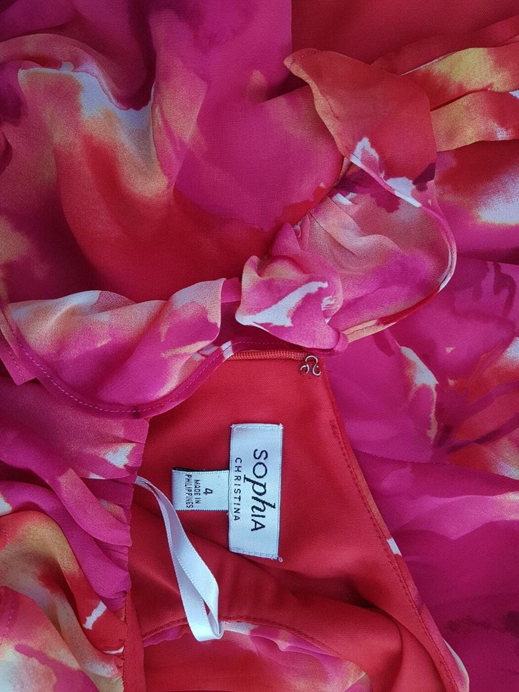 Sophia Christina Rozmiar 4 Kolor Różowy Okrągły dekolt Sukienka Letnia Bezrękawnik Do Kolan Sophia Christina Rozmiar 4 Kolor Różowy Okrągły dekolt Sukienka Letnia Bezrękawnik Do Kolan