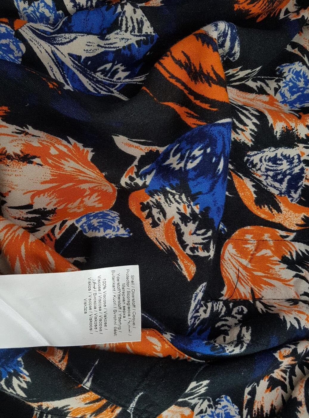 20190719_121313.jpg Fransa Rozmiar M Kolor Granatowy Split Crew Neck Bluzka Długi rękaw Materiał Wiskoza 100%
