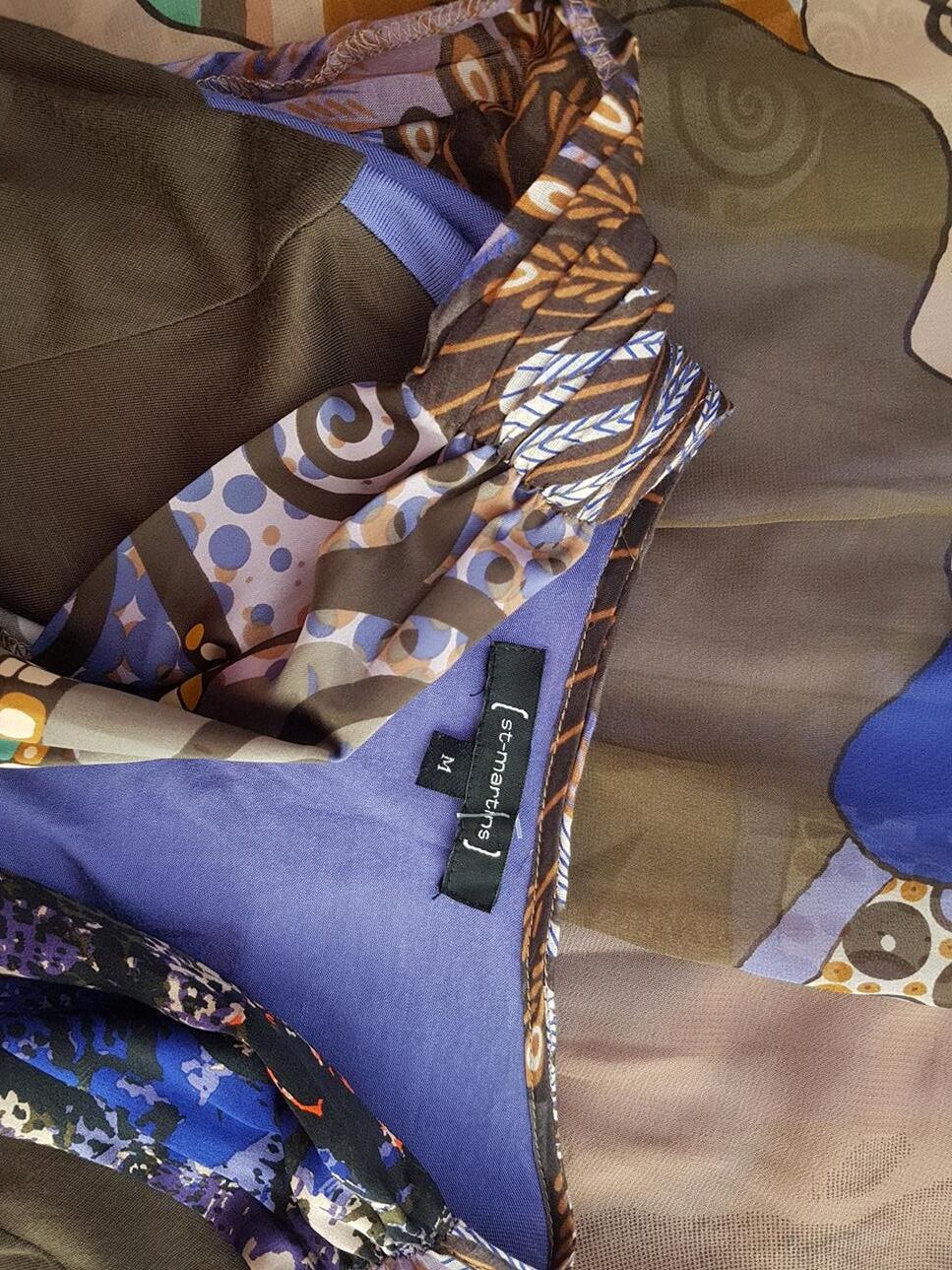 St-martins Rozmiar M Kolor Brązowy W serek Sukienka Sheath Długi rękaw Midi St-martins Rozmiar M Kolor Brązowy W serek Sukienka Sheath Długi rękaw Midi