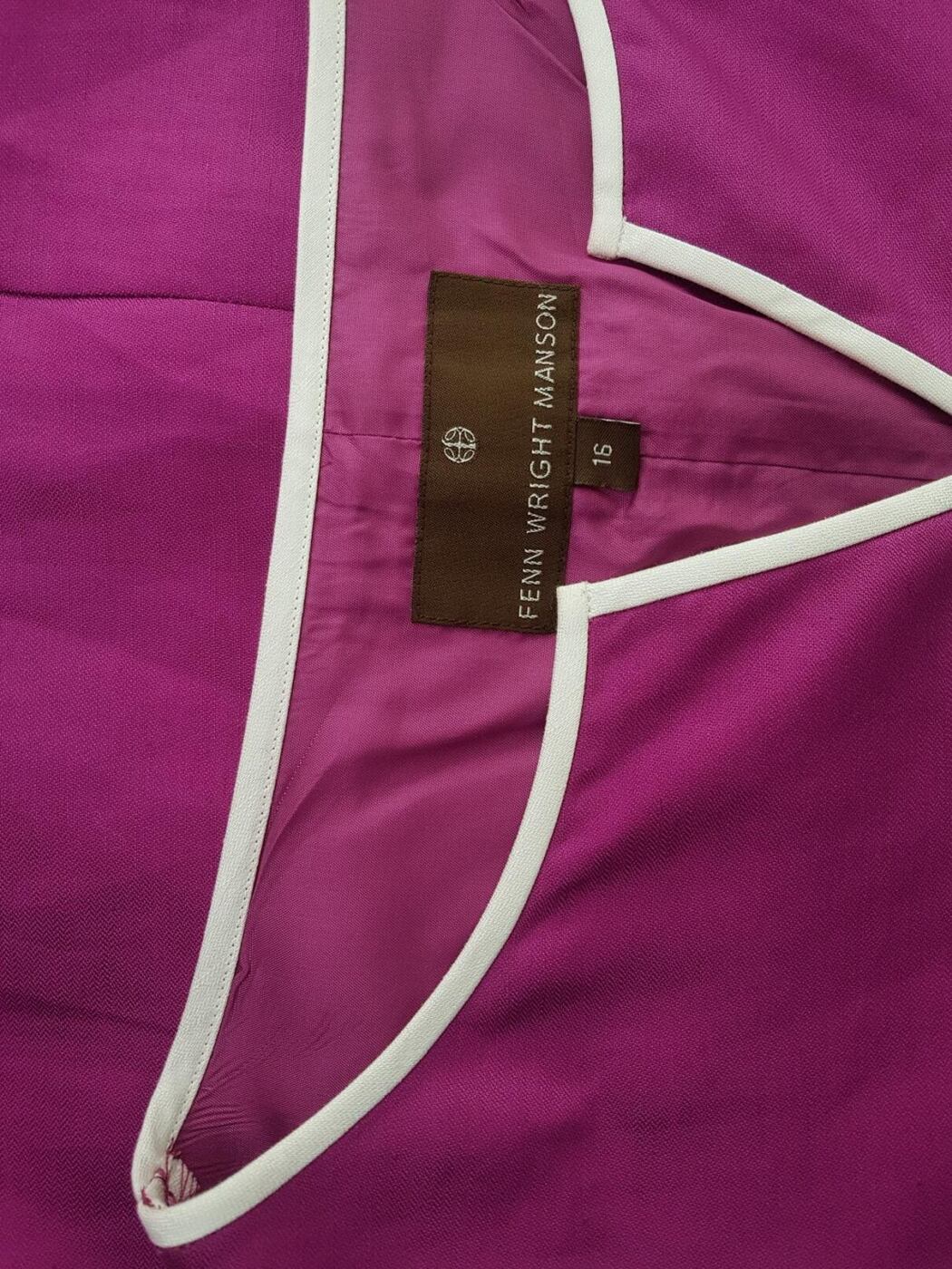 Fenn wright manson Rozmiar 44 Kolor Fioletowy Split Crew Neck Sukienka Sheath Bezrękawnik Midi Materiał Bawełna Fenn wright manson Rozmiar 44 Kolor Fioletowy Split Crew Neck Sukienka Sheath Bezrękawnik Midi Materiał Bawełna
