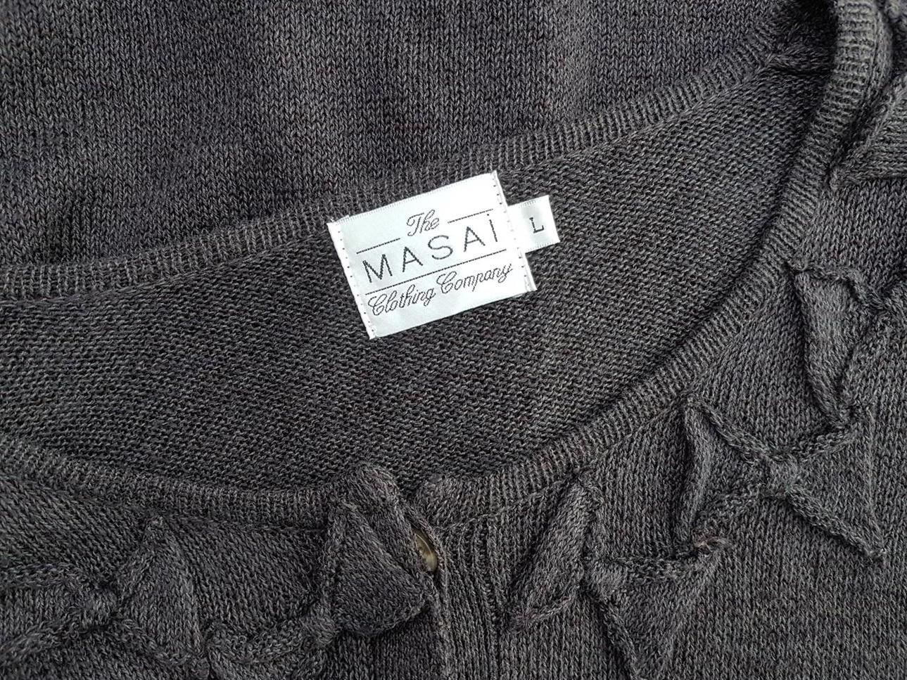 20190724_110957_r1.jpg The Masai Rozmiar L Kolor Szary Okrągły dekolt Sweter Długi rękaw